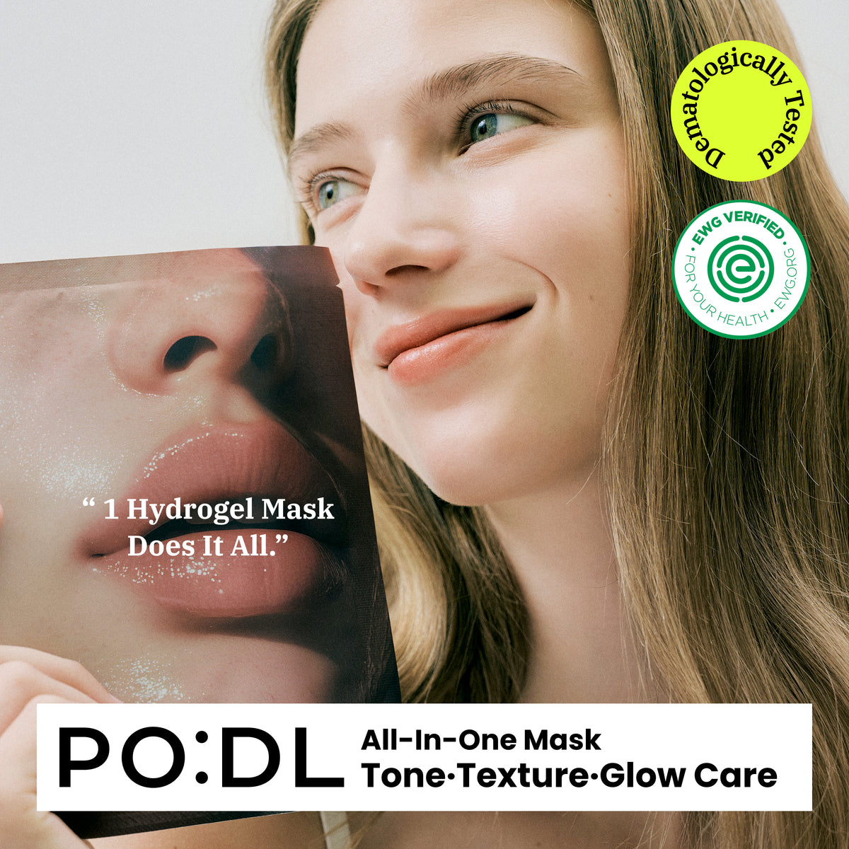 PO:DL 2X TGG Care Mascarilla Hidrogel Hialurónico 4P