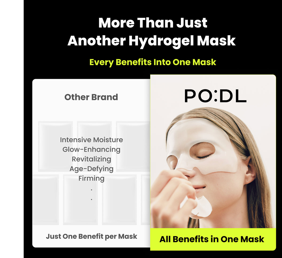 PO:DL 2X TGG Care Mascarilla Hidrogel Hialurónico 4P